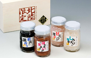 塩辛・生造り(沖漬)・赤作り・黒作り